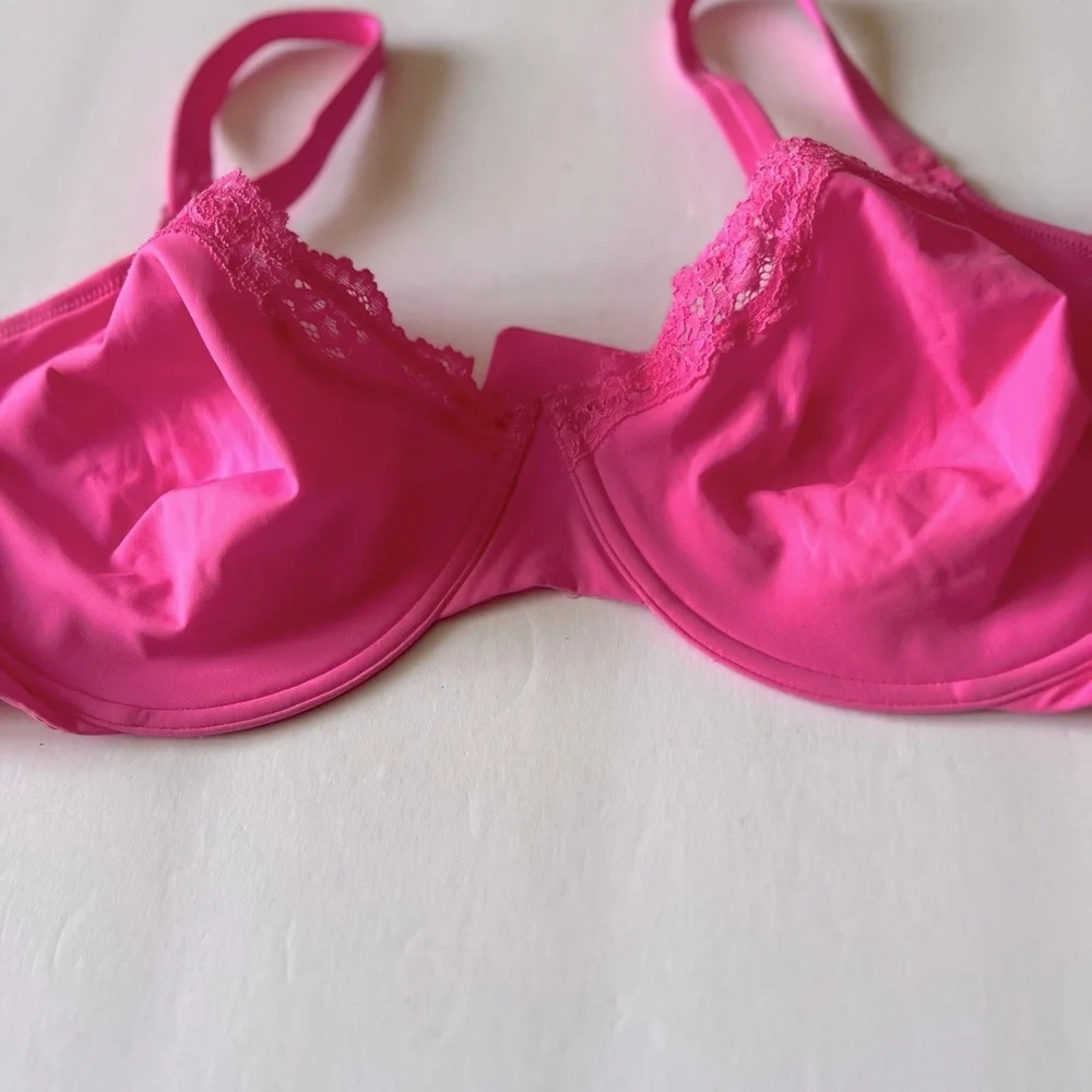 SKIMS FITS EVERYBODY UNDERWIRE SCOOP BRA PINK TAFFY 42DDD NWOT